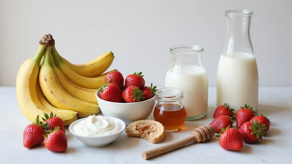 How to Make a Creamy Banana Strawberry Smoothie: Refreshing and Delicious - Step 1: Gather Ingredients