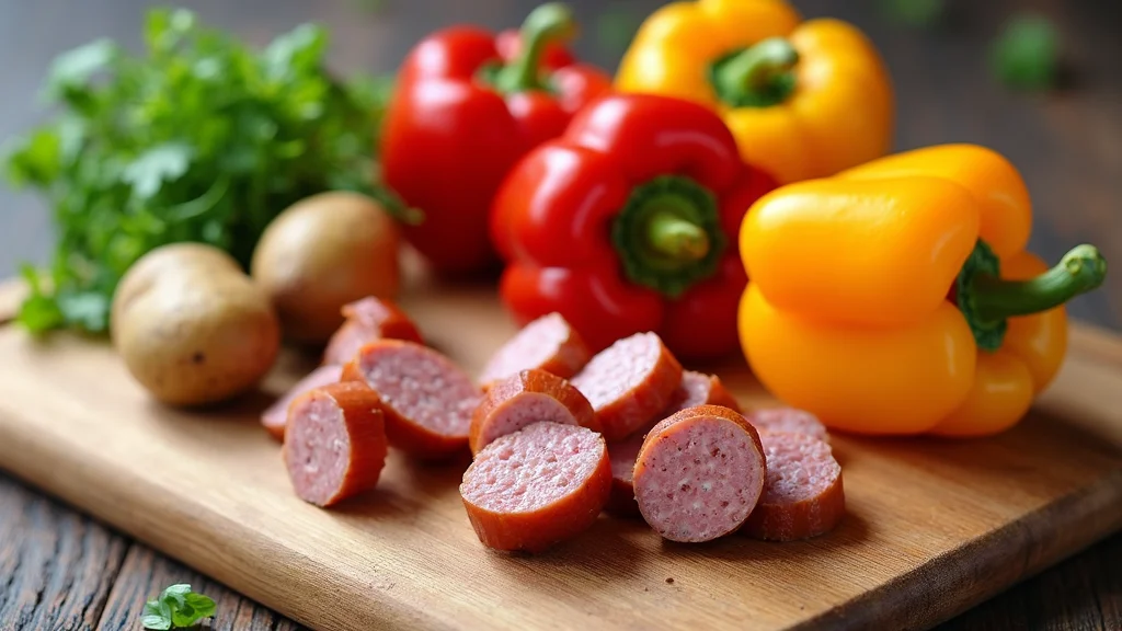 The Ultimate Sausage Sheet Pan Dinner: Simple, Satisfying, and Scrumptious - Step 1: Prepare Ingredients