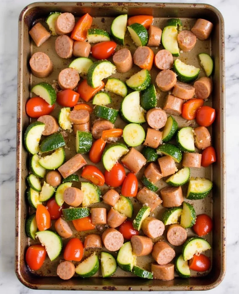 The Ultimate Sausage Sheet Pan Dinner: Simple, Satisfying, and Scrumptious - Step 7: Check Doneness