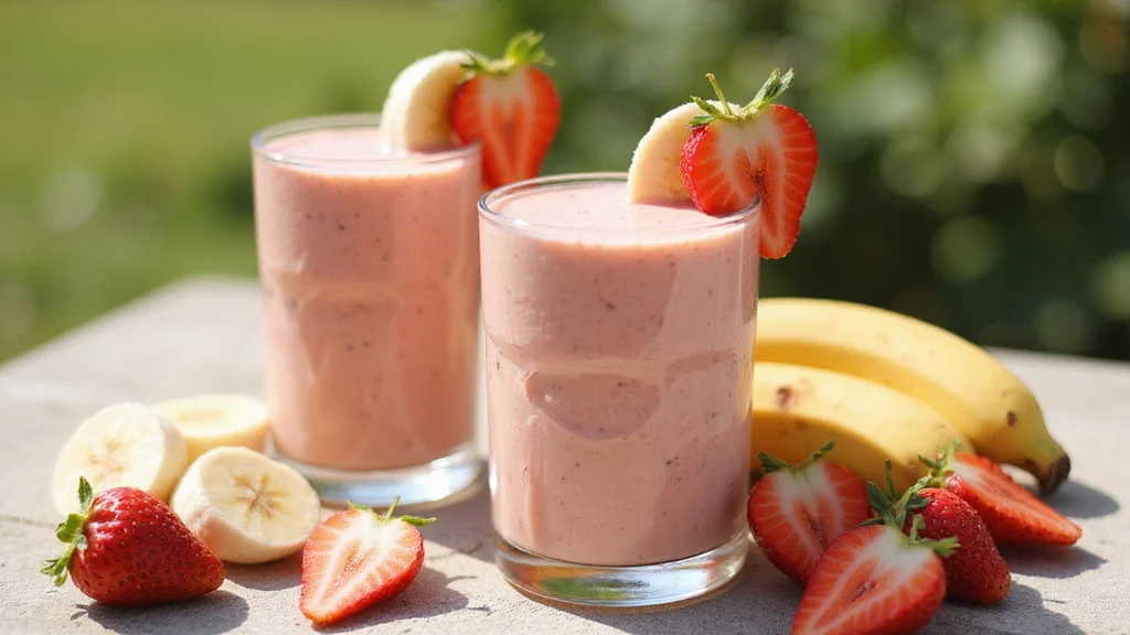 How to Make a Creamy Banana Strawberry Smoothie: Refreshing and Delicious - Step 8: Garnish and Enjoy