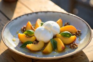 Peach Burrata Appetizer